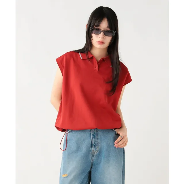 【BEAMS】官方旗艦館 BEAMS HEART / 女裝 抽繩 無袖 POLO衫