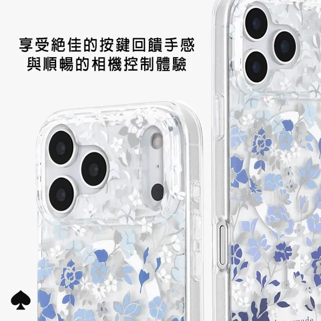 【KATE SPADE】iPhone 18系列 精品磁吸防摔手機殼 皇室藍