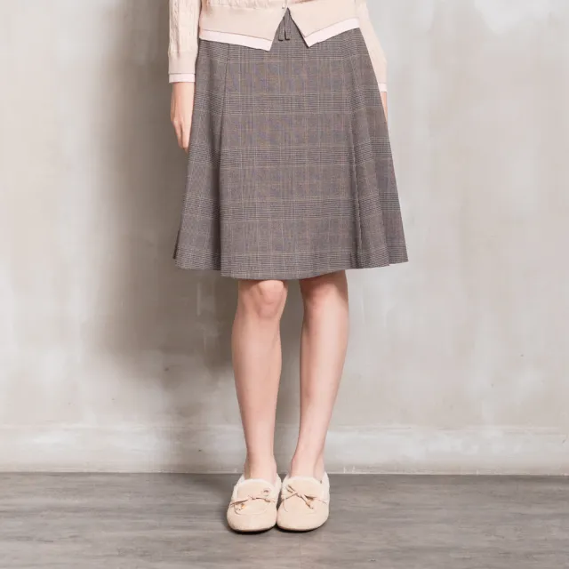 【perng yuh 芃諭名品】可可芙蕾 細格紋 A字片裙(2026 AW Collection|5C秋冬新品上市)
