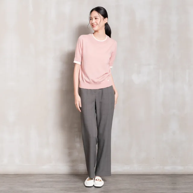 【perng yuh 芃諭名品】倫敦霧影 細格紋 直筒褲(2026 AW Collection|5C秋冬新品上市)