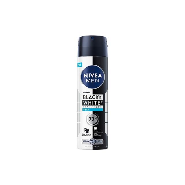 【NIVEA 妮維雅】男士 止汗爽身噴霧  無印乾爽-清新海洋150ml(獨特無印乾爽止汗效果)