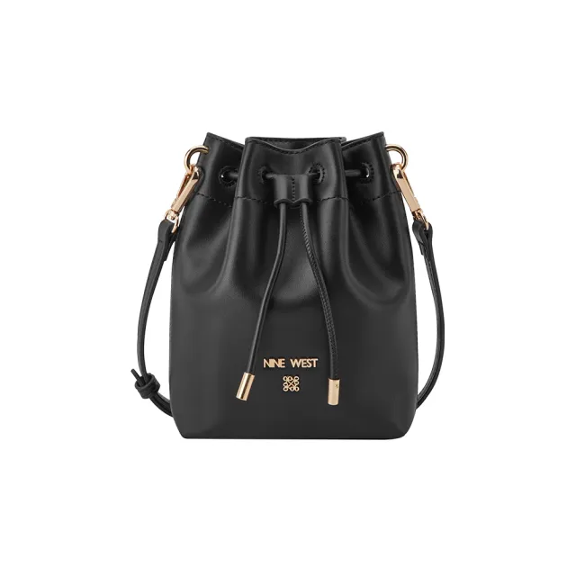 【NINE WEST】CIRILLA 經典水桶包 斜背包-黑色(567073)