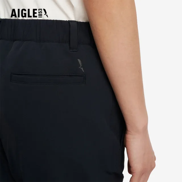 【AIGLE】女 防潑保暖彈性長褲｜AG-5A264A100 黑色(防風褲 保暖褲 彈性褲 防潑水 防水褲 機能褲)