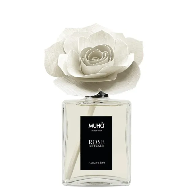 【MUHa】義大利進口室內香氛-白玫瑰花-逐浪 200ml(室內擴香、居家香氛)