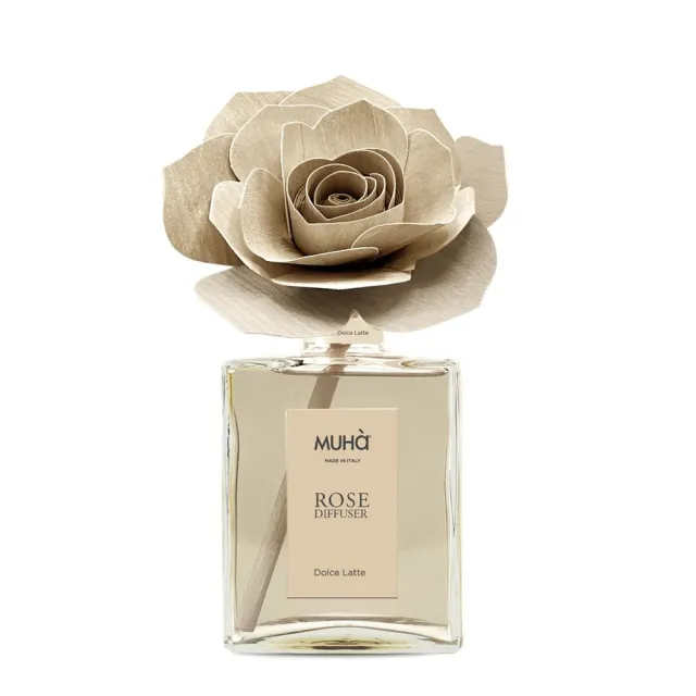 【MUHa】義大利進口室內香氛-奶茶玫瑰花-香草暖語 200ml(室內擴香、居家香氛)