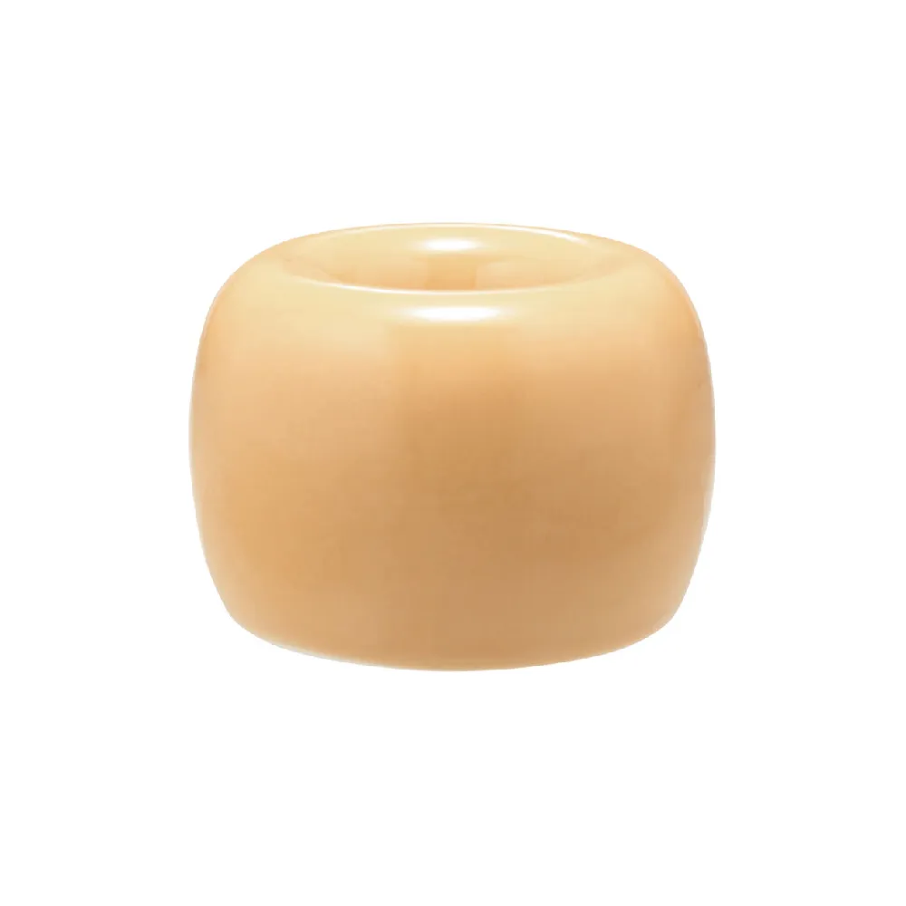 【MUJI 無印良品】白磁牙刷架/1支用/黃色 直徑4×高3cm