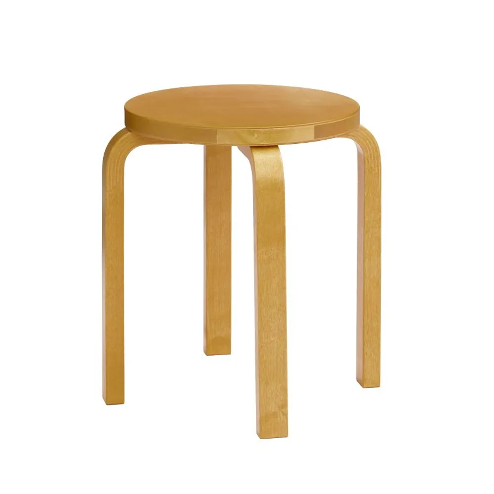 【北歐櫥窗】Artek Stool E60 四腳圓凳(蜜色樺木)