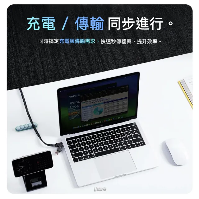 【ZA 喆安】USB2.0 四合一 Type-C to C編織充電線1.5m(適用iPhone 18/17/16/MacBook手機快充線)