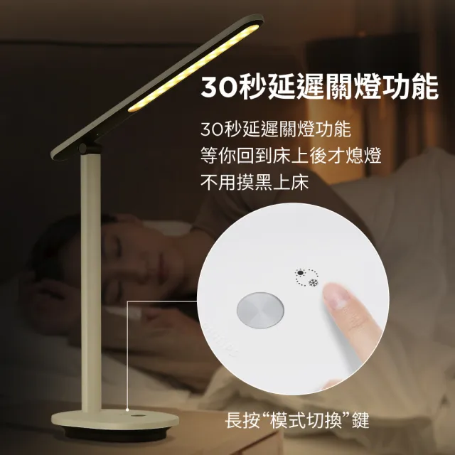 【PHILIPS 飛利浦照明】酷雅 LED全光譜護眼檯燈66140-皓月白(PD040)