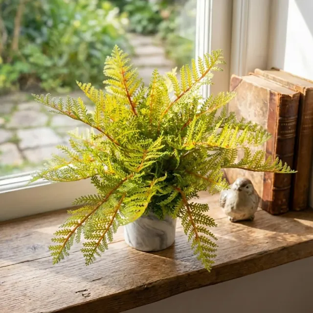 【HUGO DECO 榆果傢飾】高擬真蕨類小品盆栽(人造植栽/仿真植物/綠化/佈置)
