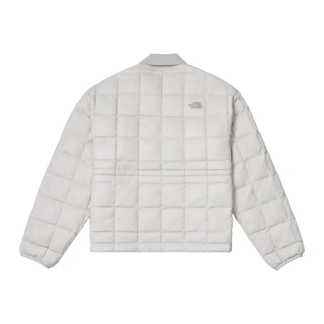【The North Face】北面女款淺灰色DWR防潑水寬鬆羽絨外套｜8J6UMYB