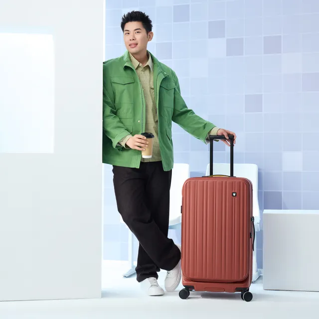 【SWISS STYLE】新升級 BERMAS FIT 29吋雙開式 內建秤重儀 日本煞車行李箱 (多色任選) 〜贈 聯名盥洗包