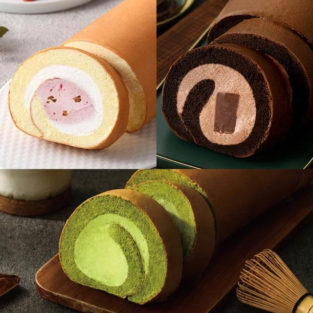 【Gelovery Gift】小山園抹茶/法芙娜濃重生巧克力/草莓雙漩生乳捲 任選單條含運組 (中秋送禮)