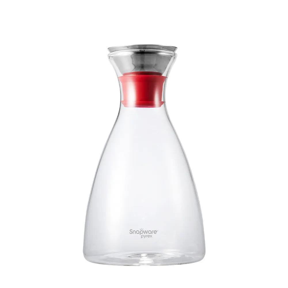 【CorelleBrands 康寧餐具】大容量免開蓋寬口耐熱玻璃水壺1650ml