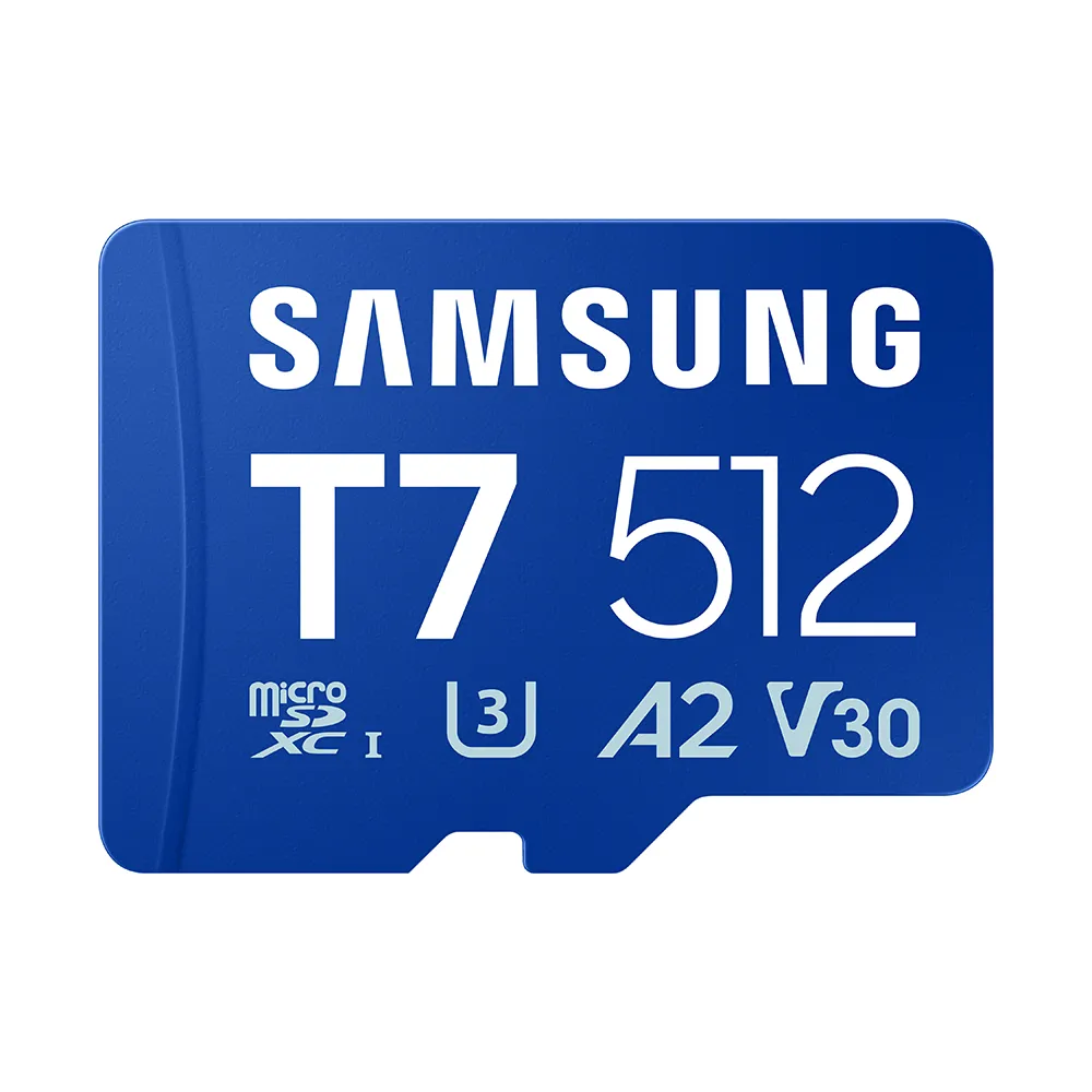 【Samsung 三星】T7 microSDXC UHS-I U3 A2 V30 512GB 記憶卡(MB-MB512T/WW)