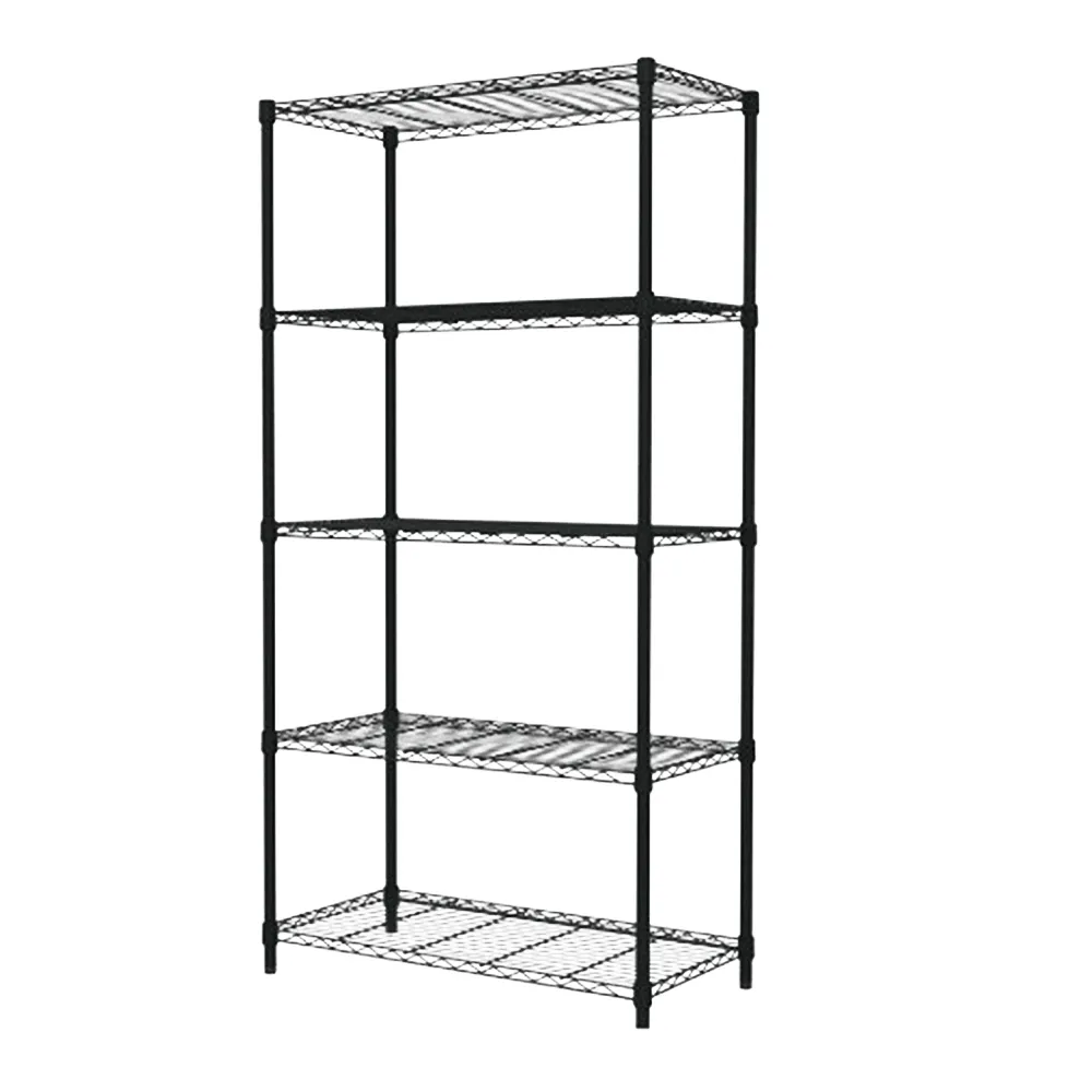 【KIWISH】鐵架MIT輕型五層置物架120x46x210cm-雙色(鐵架/收納架/層架/置物架/電鍍鉻架/波浪架/貨架)
