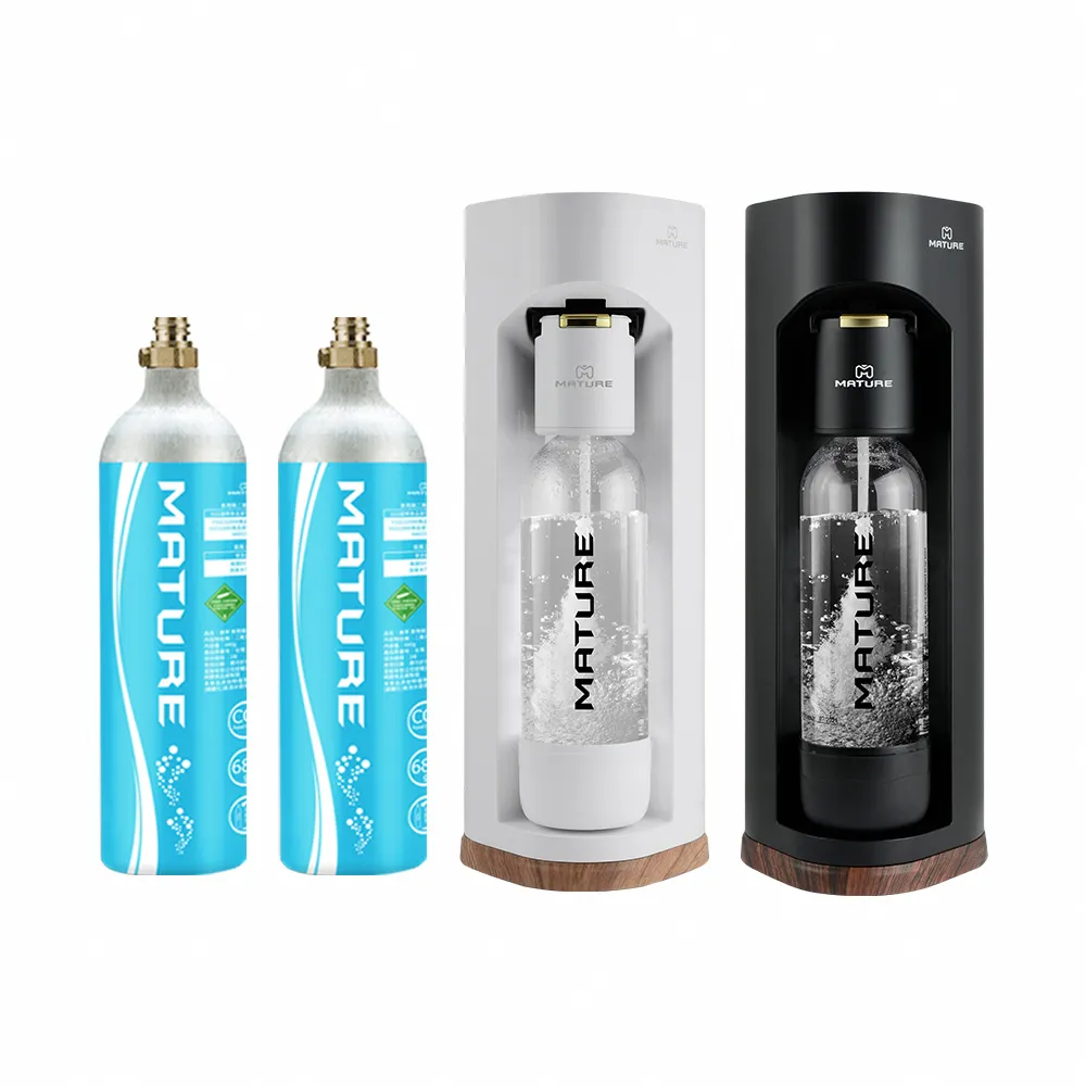 【MATURE 美萃】Luxury440系列氣泡水機 680g氣瓶2入組(二色可選)