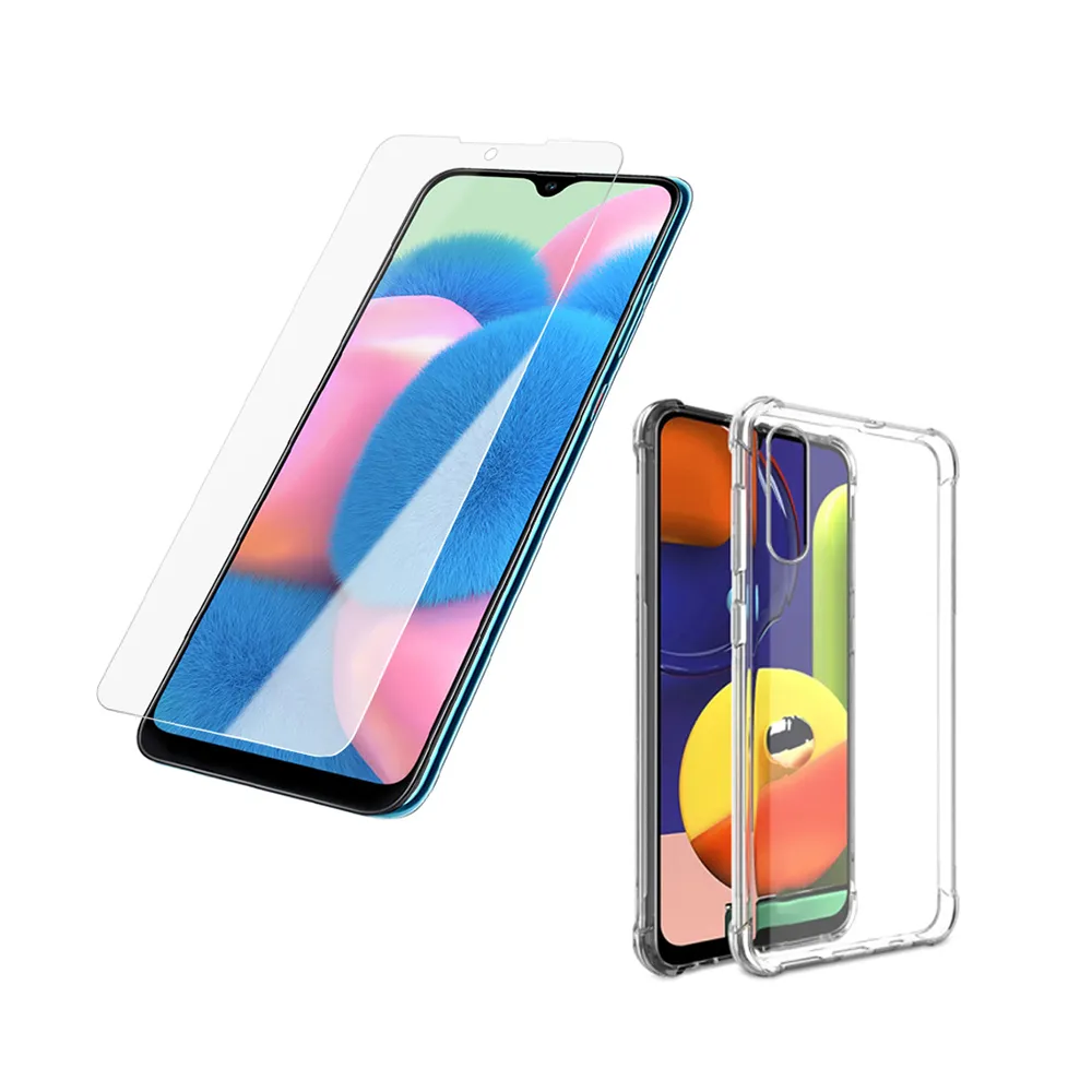 三星 Samsung A30s 高清透明玻璃鋼化膜手機保護貼(買 A30s保護貼 送 A30s手機殼)