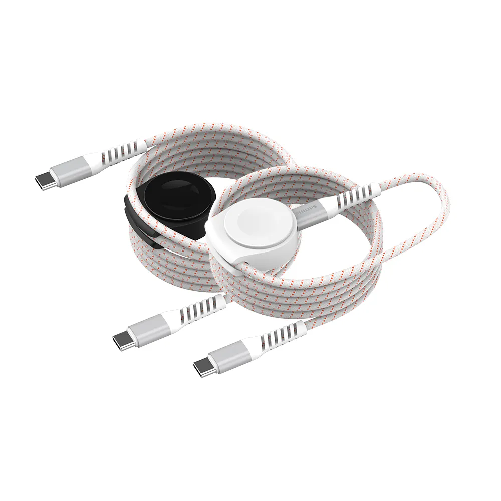 【Philips 飛利浦】DLK3550C 240W FunCube 3.0手錶磁吸不打結線150cm(Apple watch/SamsungGalaxy Watch)