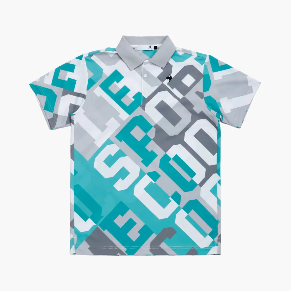 【LE COQ SPORTIF 公雞】高爾夫系列 男款淺綠色速乾防曬透氣親膚短袖POLO衫 QGX2T203