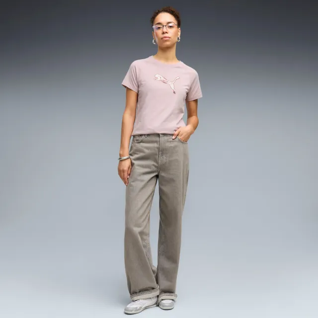 【PUMA】短袖上衣 女 亞規 Sequins 粉 69618749