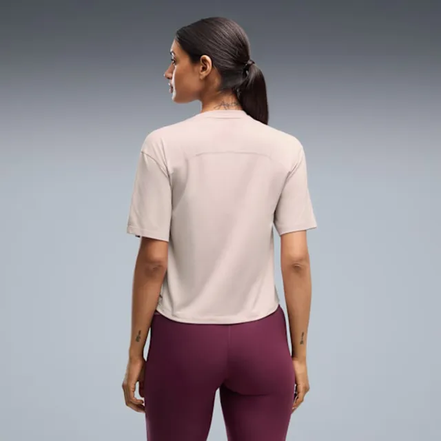 【PUMA】短袖上衣 女 寬鬆 短版 歐規 Cloudspun 粉 52745749