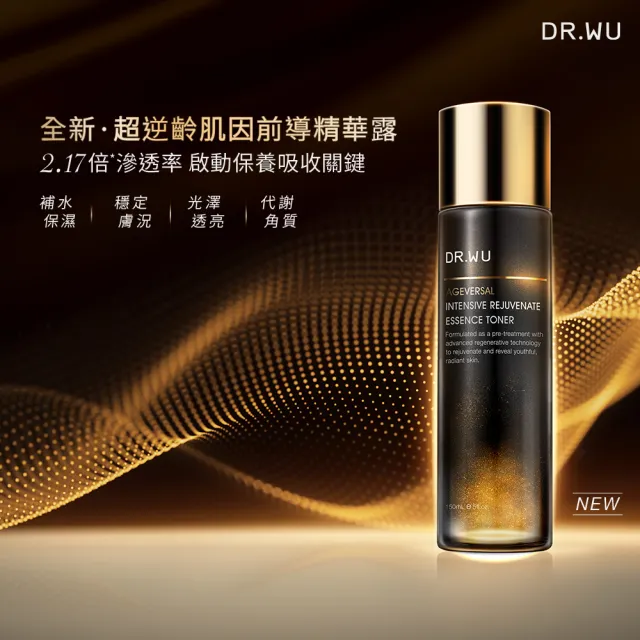 【DR.WU 達爾膚】超導修護抗老組(超逆齡肌膚前導精華露150MLx2+精華霜50ML)
