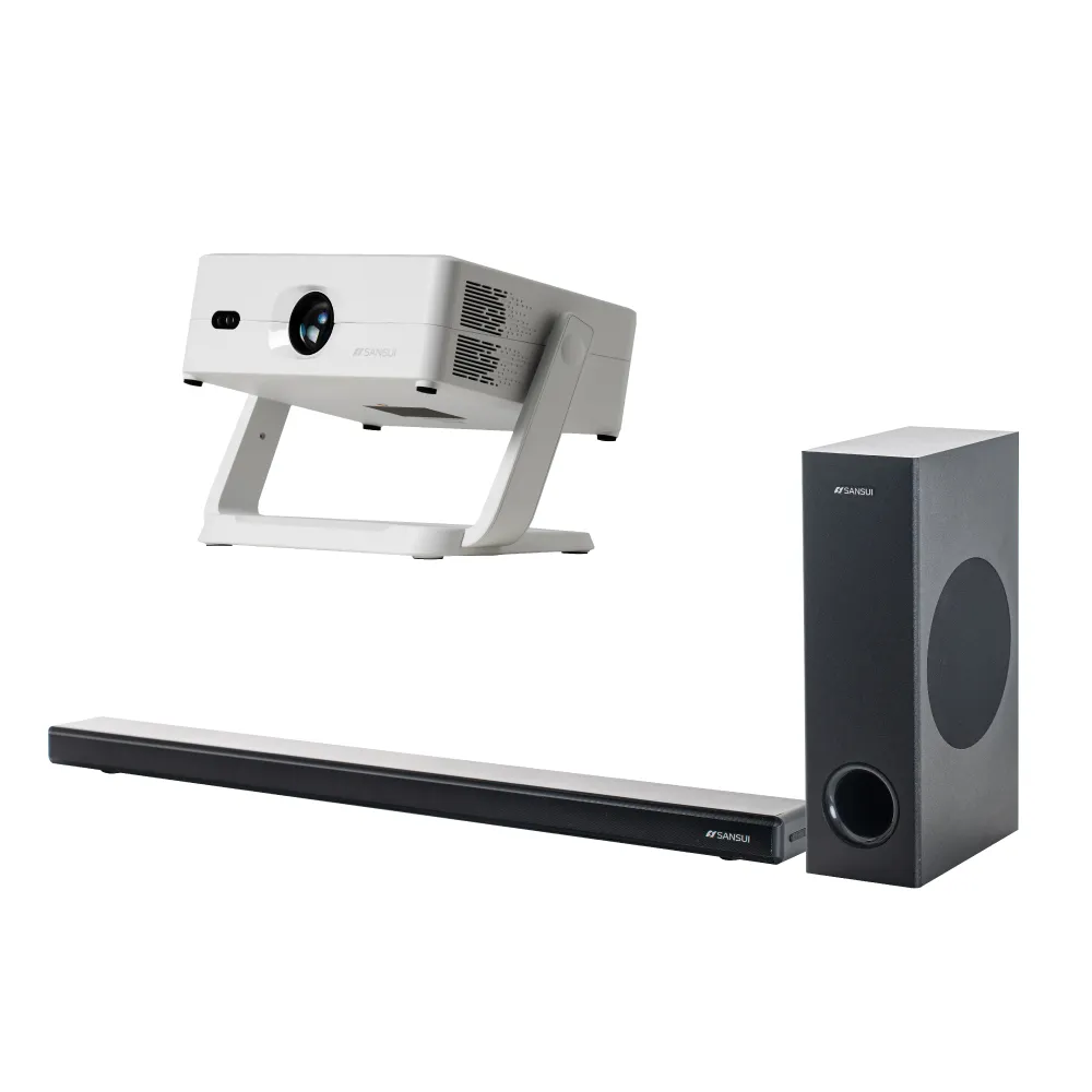 【SANSUI 山水】Z方體-投影機 + 聲立方Air 2.1聲道藍芽聲霸 家庭劇院(SPJ-LIGHT+SAS-202)