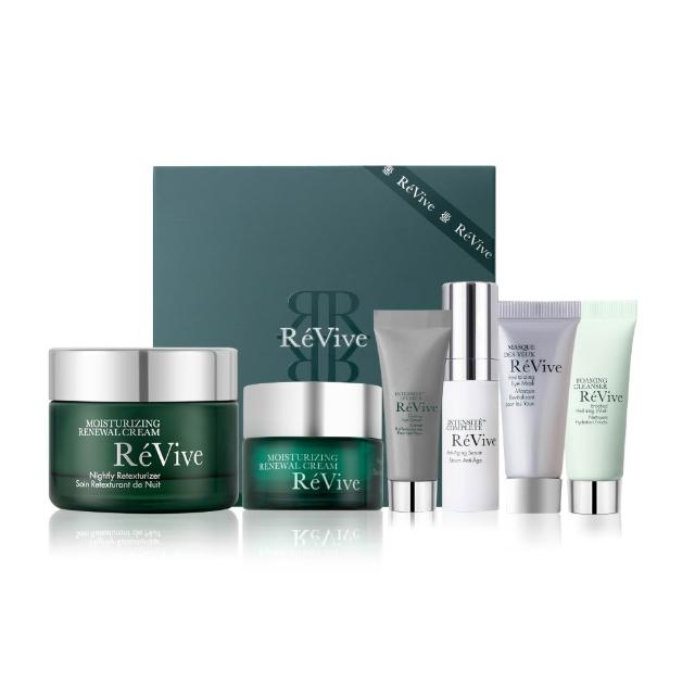 【ReVive】官方直營 緊緻活顏組(活膚霜15ml+活膚霜5ml+眼霜3ml+精華5ml+眼膜5ml+潔膚霜7ml+禮盒)