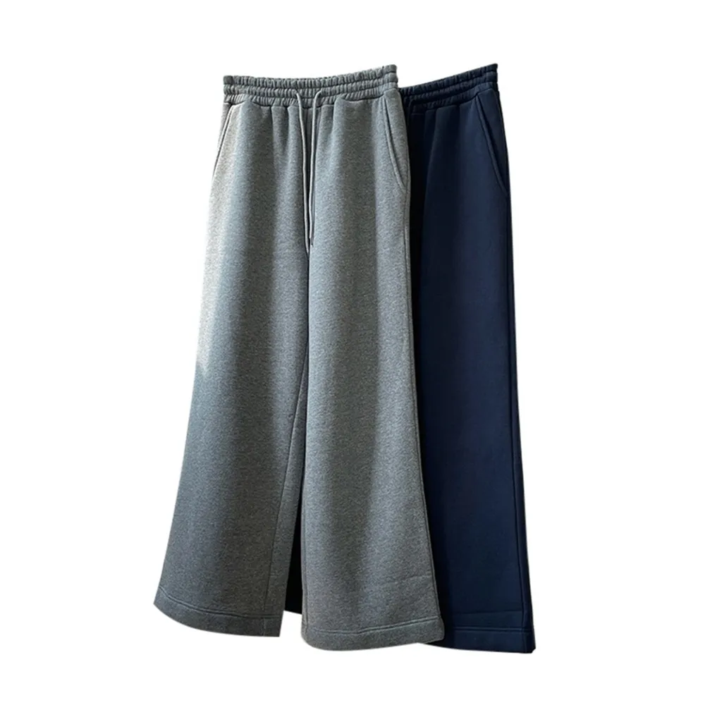 【巴黎精品】現貨+預購 休閒褲闊褲長褲(韓版時髦寬鬆高腰女褲子2色a1ea8)