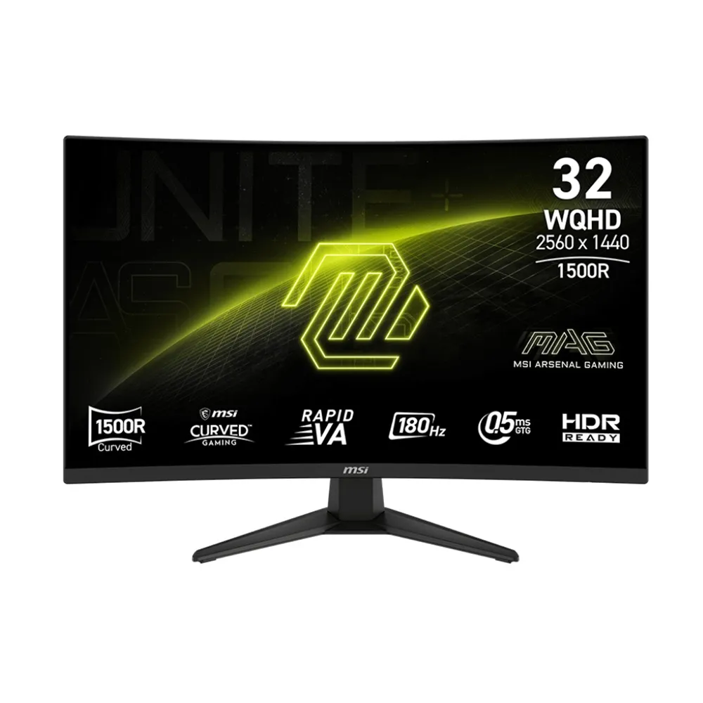 【MSI 微星】雷蛇有線電競滑鼠組★MAG 321CQF E18 32型 VA 180Hz 2K 曲面電競螢幕(1500R/AdaptiveSync/HDR)