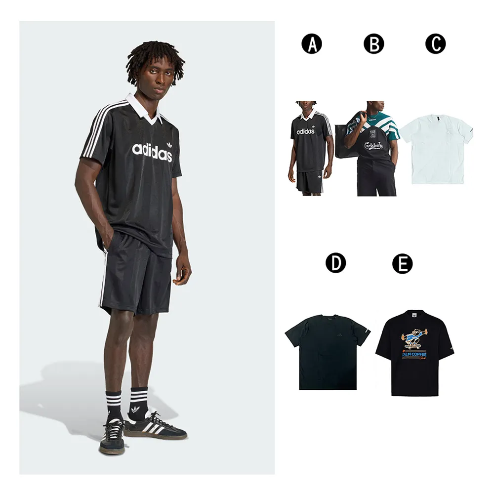 【adidas 愛迪達】圓領短袖T恤 短袖上衣 JSY 男女 A-KE3584 B-KA8097 C-KR2577 D-KR2578 E-KY5739