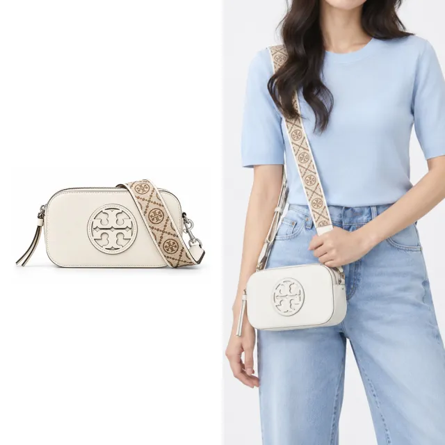 【TORY BURCH】Miller 經典LOGO相機包(象牙白)