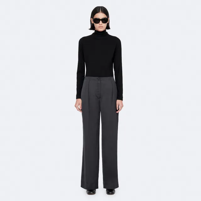 【ALLSAINTS】LEONIE 緞面中腰寬褲 W071TF(寬鬆版型)
