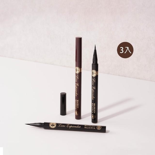 【MAJOLICA MAJORCA 戀愛魔鏡】控制狂防暈眼線液EX 3入組(顯色/防水不暈/持久)