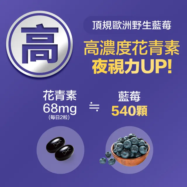 【DHC】速攻藍莓 30日份 2入組(60粒/包/花青素/葉黃素)