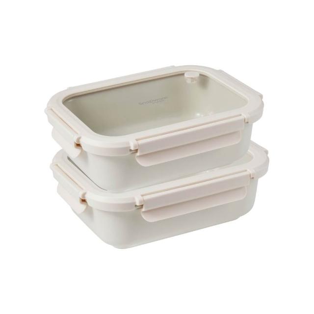 【CorelleBrands 康寧餐具】SNAPWARE EcoRen陶瓷保鮮盒1000ml-兩入組