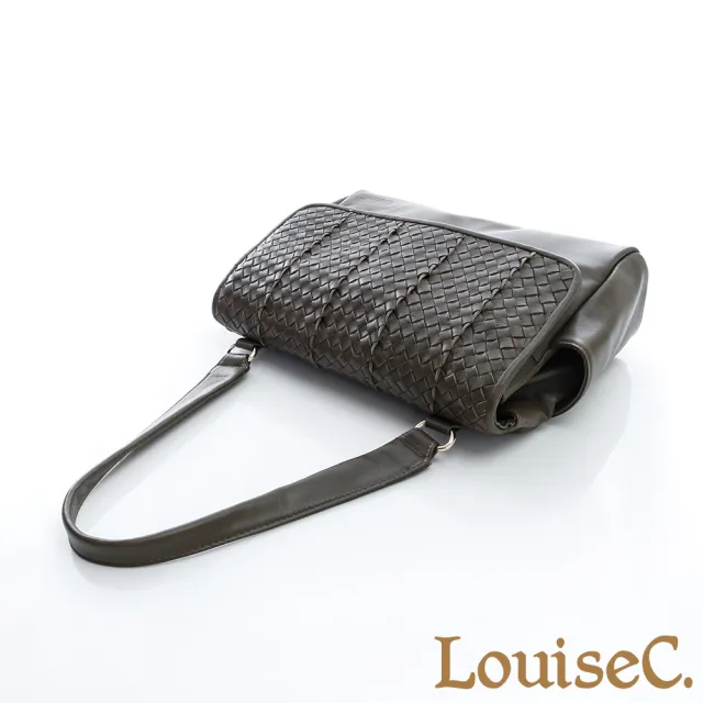 【LouiseC.】雙11 真皮 Tree House 羊皮 手工立體編織法 率性單肩背斜背真皮包 3色 真皮包包 02L06-0064A