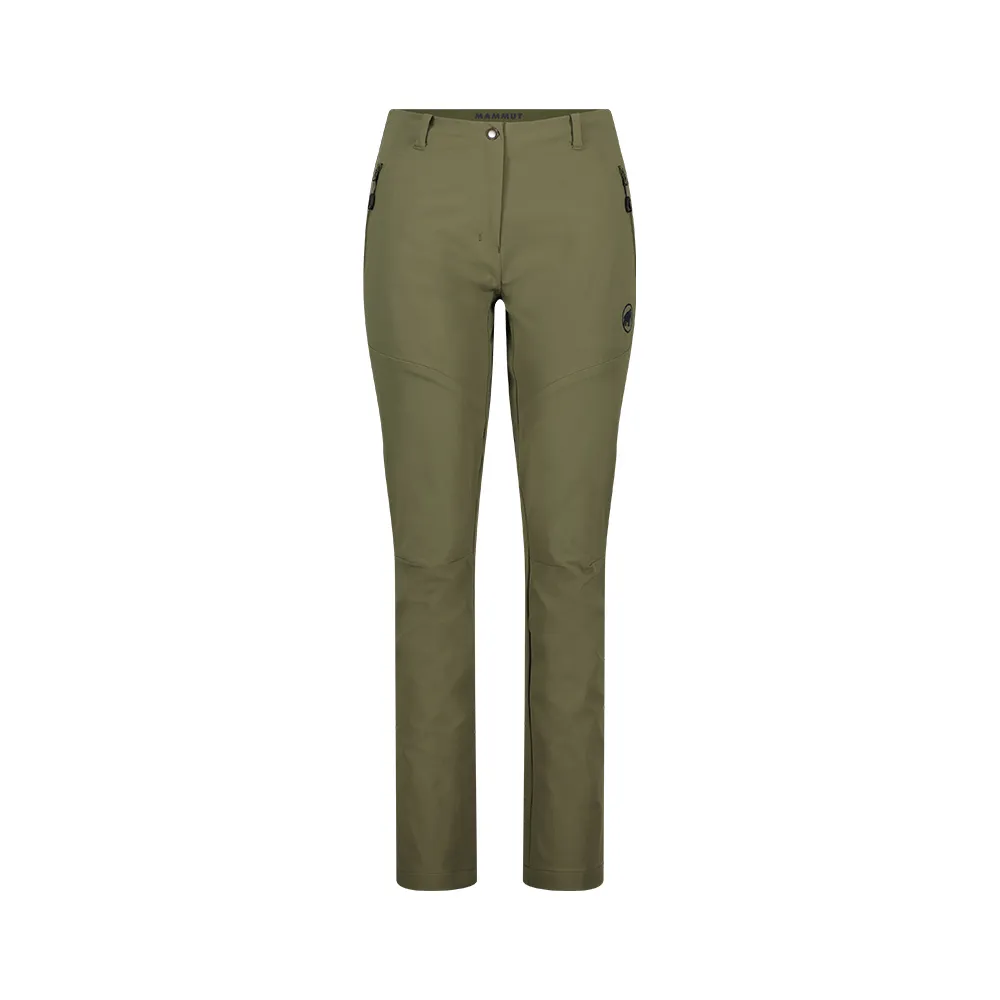 【Mammut 長毛象官方直營】Trekkers 3.0 SO Pants AF Women 健行防潑水長褲 綠鬣蜥 女款 #1021-00811