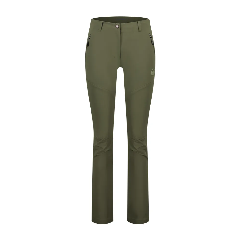 【Mammut 長毛象官方直營】Trekkers 3.0 SO Pants AF Women 健行防潑水長褲 深沼澤綠 女款 #1021-00811