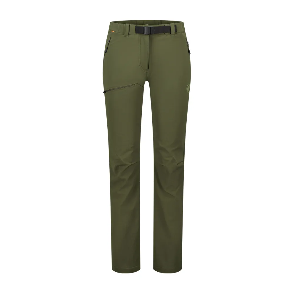 【Mammut 長毛象官方直營】Yadkin 2.0 SO Pants AF W 日系彈性防潑水登山長褲 深沼澤綠 女款 #1021-01220