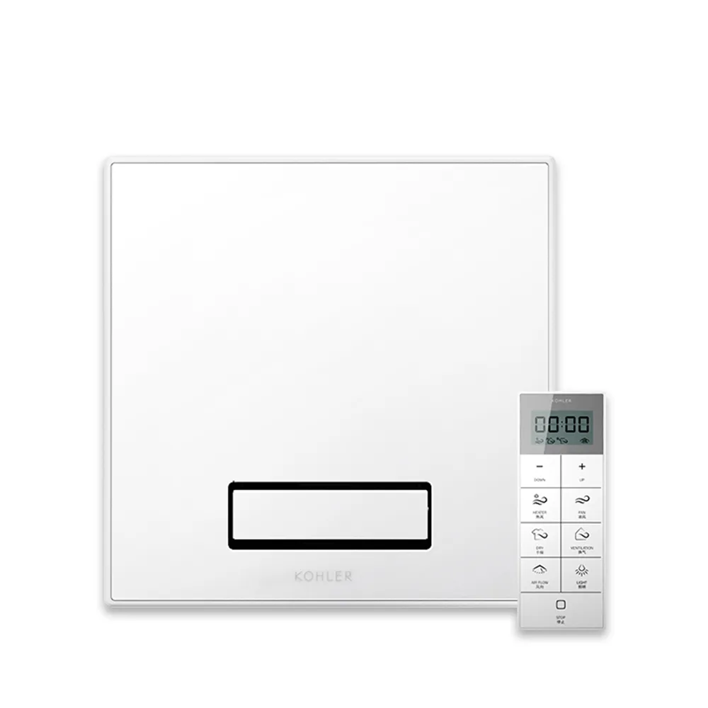 【KOHLER】30x30cm多功能浴室暖風乾燥機 暖風機 遙控型 簡約白(K-77317TW-ZZ-0)