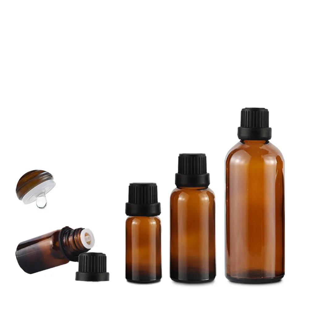 【ANDZEN】安得仁 5ml-100ml茶色玻璃精油空瓶+瓶蓋+滴塞(精油瓶/精油分裝瓶/茶色玻璃瓶/防盜大頭蓋)