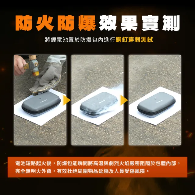 【Philo 飛樂】2入組 anti12 救車電源收納包 行動電源防爆防火袋(防爆耐高溫 /防火收納包/阻燃防火包)