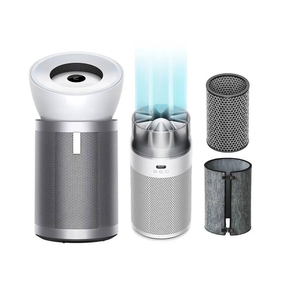 【dyson 戴森】BP02 強效極靜抗敏空氣清淨機 + HJ10 噴射氣流空氣清淨機(銀白色) (超值組)