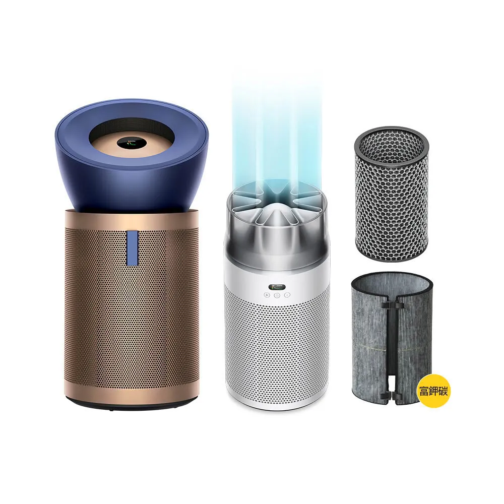 【dyson 戴森】BP04 強效極靜甲醛偵測空氣清淨機 + HJ10 噴射氣流空氣清淨機(銀白色) (超值組)