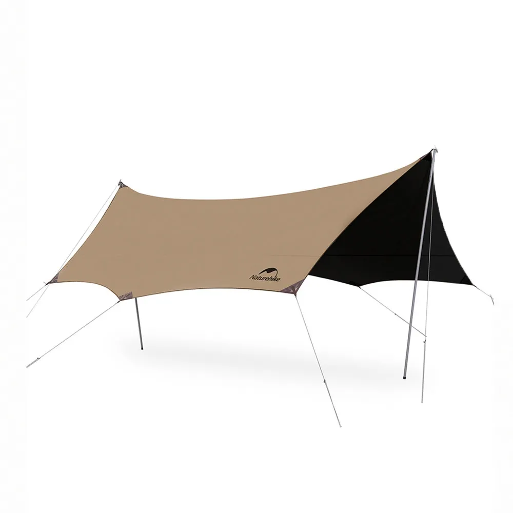 【Naturehike】云霄Lite150D黑膠防水遮陽天幕 附帳桿 八角形550x465cm WS015(台灣總代理公司貨)