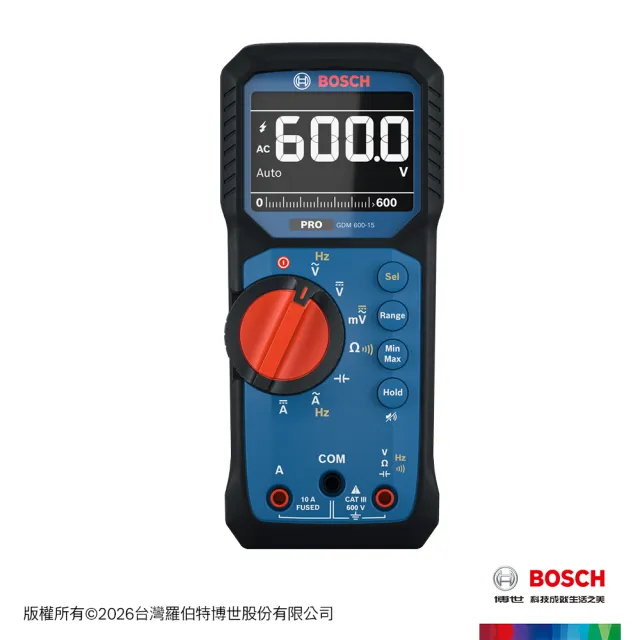 【BOSCH 博世】數位萬用電錶 GDM600-15