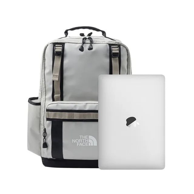 【The North Face】TNF 休閒 運動 DWR防潑水大容量休閒後背包 BASE CAMP DAYPACK 男 女 淺灰 (NF0A8BK4XA7)