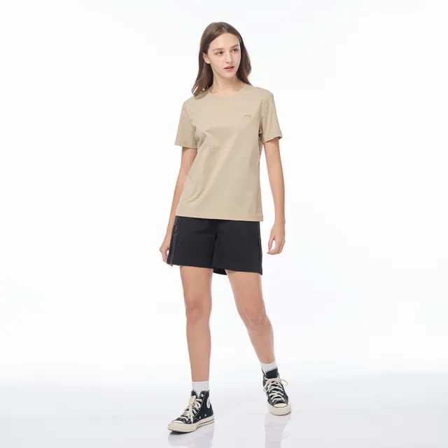 【JEEP】女裝 簡約素色百搭休閒短褲-深灰色